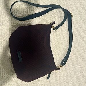 Vera Bradley wind colored, crushed velvet, crossbody. No tags but new.